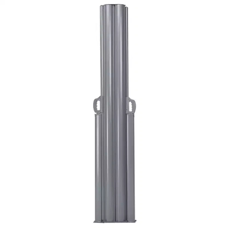 Costway 237 x 71 H Paravento Laterale Avvolgibile Doppio Pieghevole da Patio Divisorio Beige
