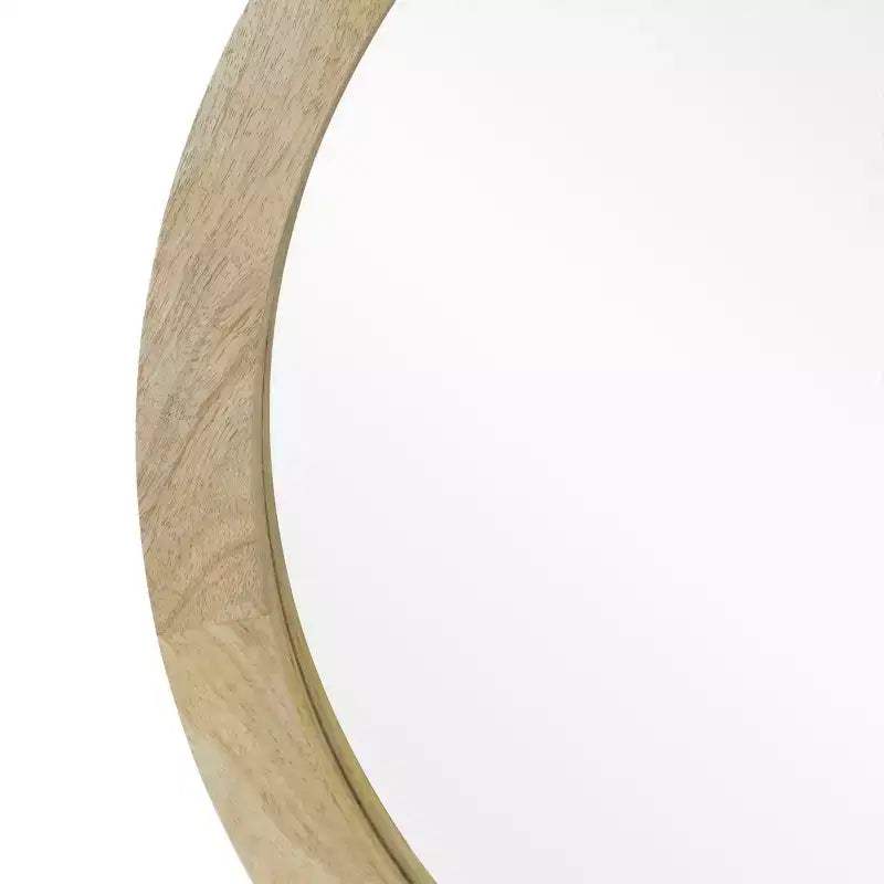 Specchio da parete rotondo in legno di mango lavorato a mano Christopher Knight Home Cheval Modern