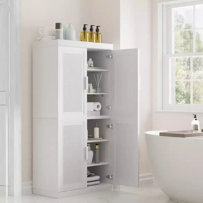 Dovelina - Cerniere Regolabili e Gestione Cavi! La Credenza Nera Risolve i Problemi di Spazio