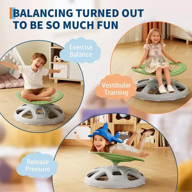 Sedia girevole sensoriale per bambini, Sedia girevole per bambini autistici con maniglia di sicurezza e design antiscivolo, Allenamento della coordinazione corporea