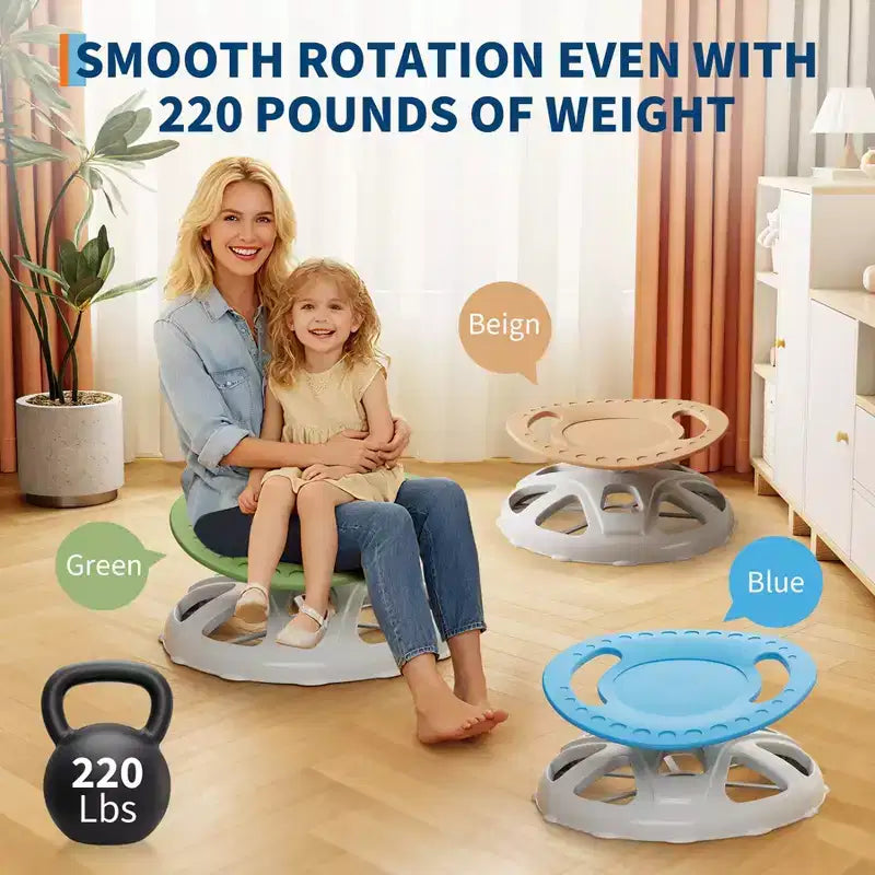 Sedia girevole sensoriale per bambini, Sedia girevole per bambini autistici con maniglia di sicurezza e design antiscivolo, Allenamento della coordinazione corporea