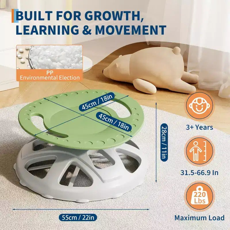 Sedia girevole sensoriale per bambini, Sedia girevole per bambini autistici con maniglia di sicurezza e design antiscivolo, Allenamento della coordinazione corporea