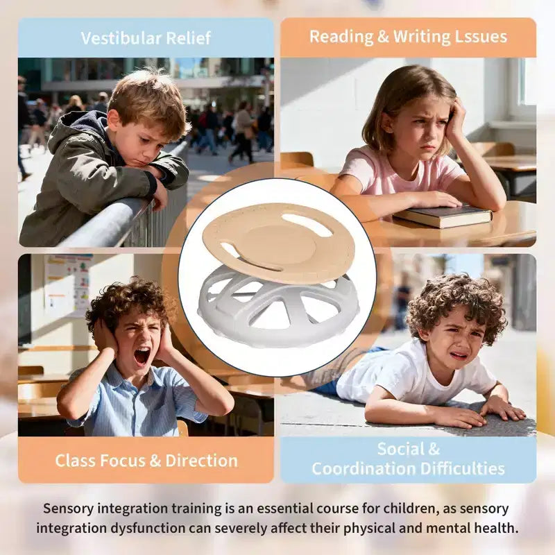 Sedia girevole sensoriale per bambini, Sedia girevole per bambini autistici con maniglia di sicurezza e design antiscivolo, Allenamento della coordinazione corporea