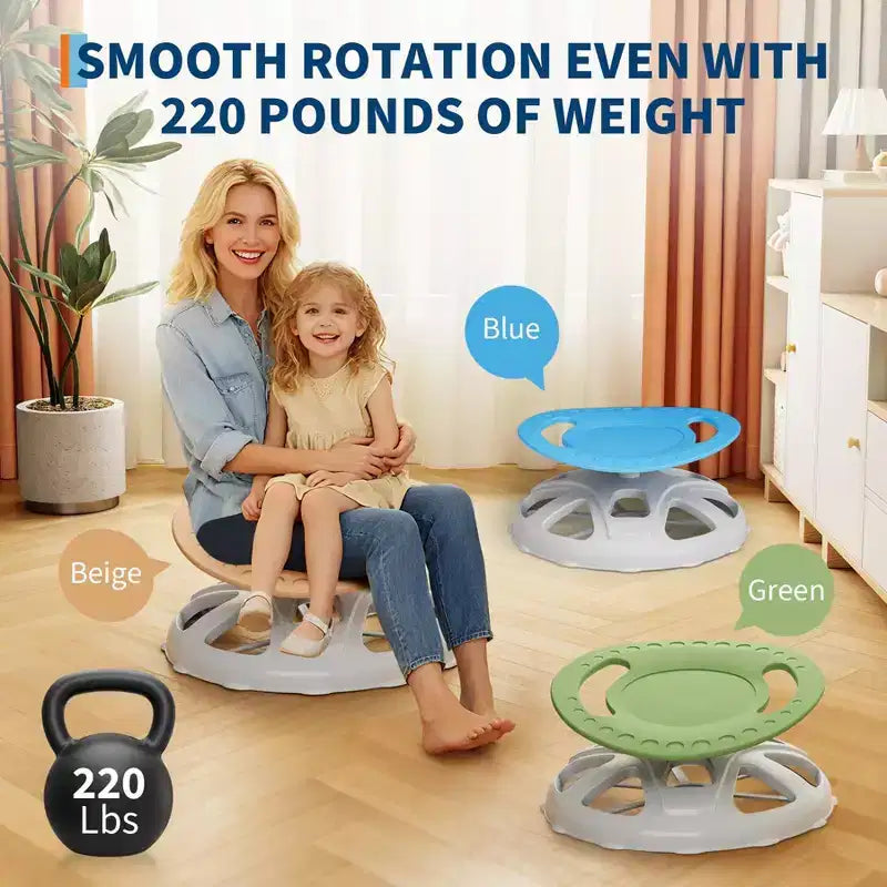 Sedia girevole sensoriale per bambini, Sedia girevole per bambini autistici con maniglia di sicurezza e design antiscivolo, Allenamento della coordinazione corporea