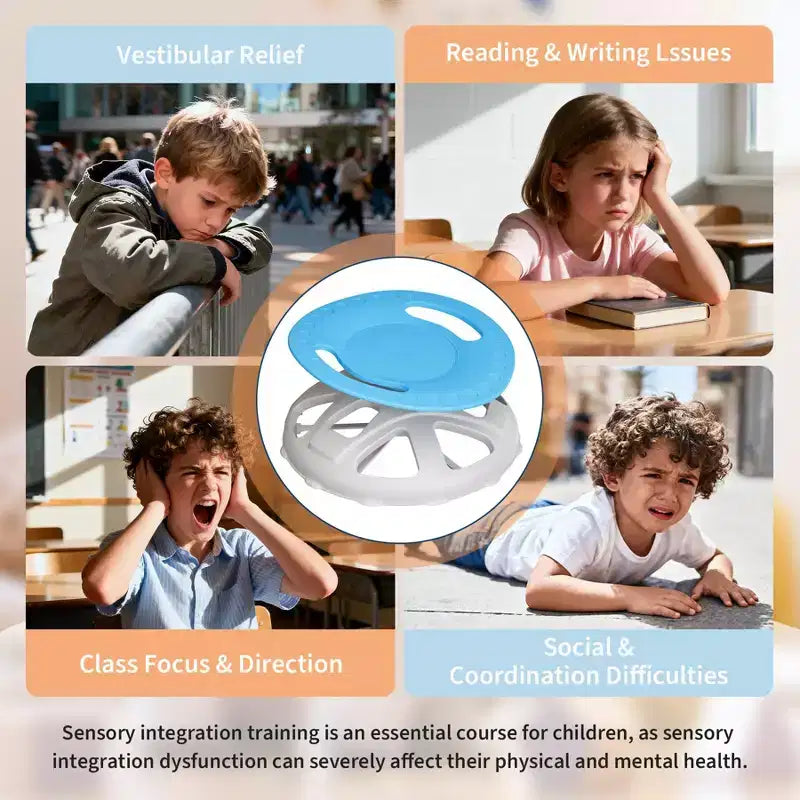 Sedia girevole sensoriale per bambini, Sedia girevole per bambini autistici con maniglia di sicurezza e design antiscivolo, Allenamento della coordinazione corporea