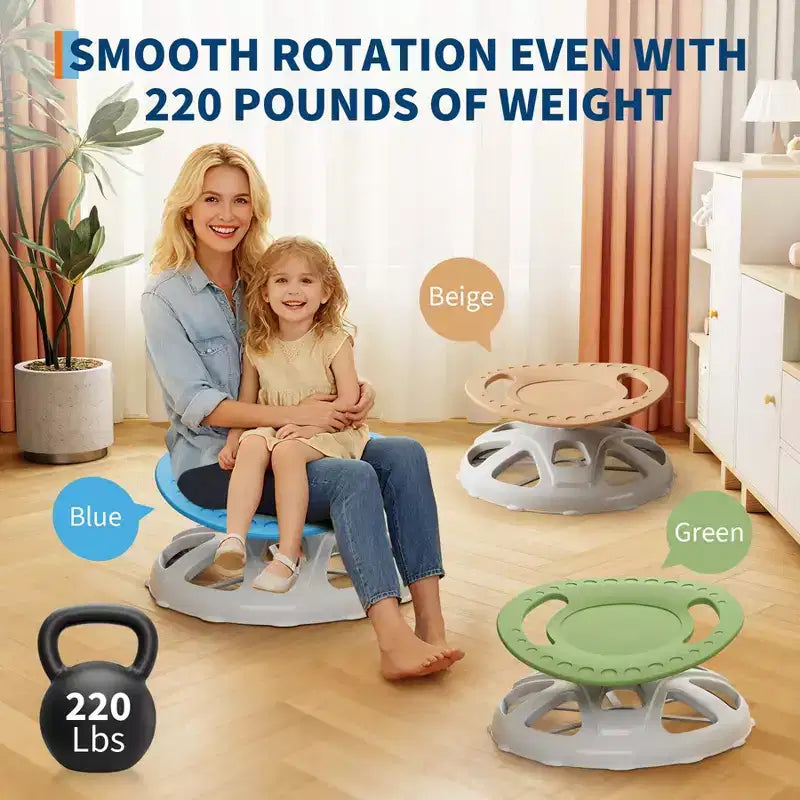 Sedia girevole sensoriale per bambini, Sedia girevole per bambini autistici con maniglia di sicurezza e design antiscivolo, Allenamento della coordinazione corporea