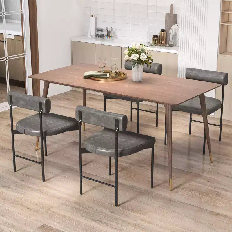 Set di 2 sedie da pranzo Costway in similpelle, con schienale curvo, per cucina