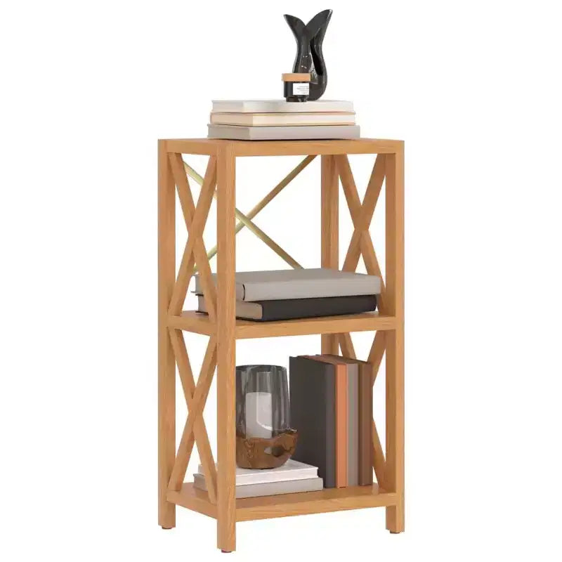 vidaXL Scaffale Bagno Libreria Contenitore Mensole Unità di Scaffalatura Legno Massello di Quercia
