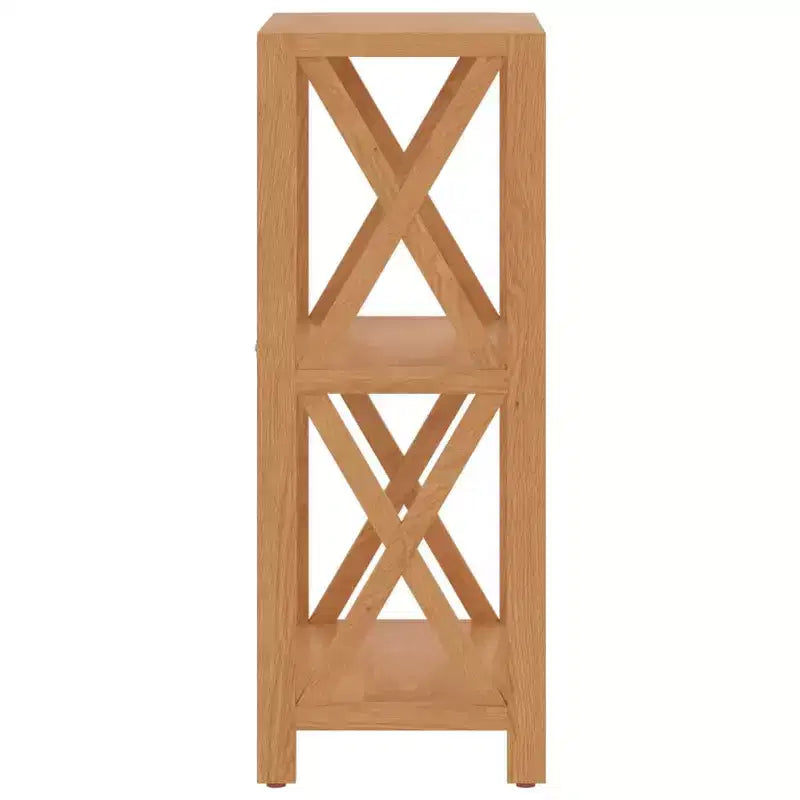 vidaXL Scaffale Bagno Libreria Contenitore Mensole Unità di Scaffalatura Legno Massello di Quercia