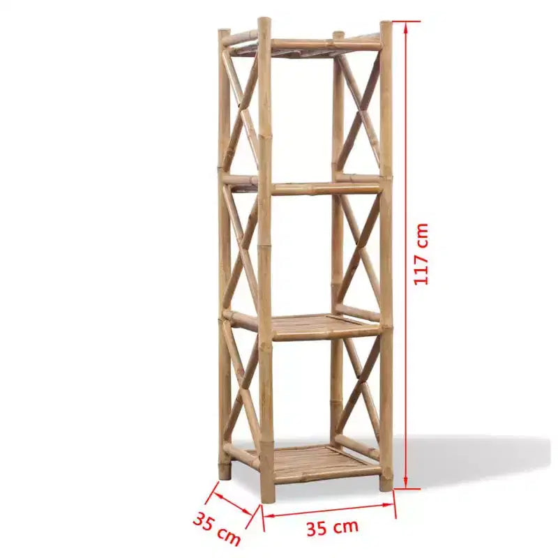 vidaXL Libreria in bambù Scaffale compatto quadrato in bambù tropicale