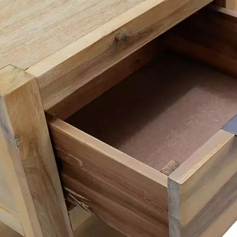 vidaXL Comodino da Notte con Cassetto in Legno Massello di Acacia e Legno Ingegnerizzato