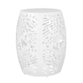Coffee Table, Sofa Side Table, Modern Floor Coffee Table,Large Metal Side Table - White Finish for Living Room/Patio