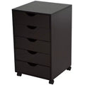 5 Drawer File Cabinet Storage Organizer Filing Cabinet with Nordic Minimalist Modern Style & Wheels