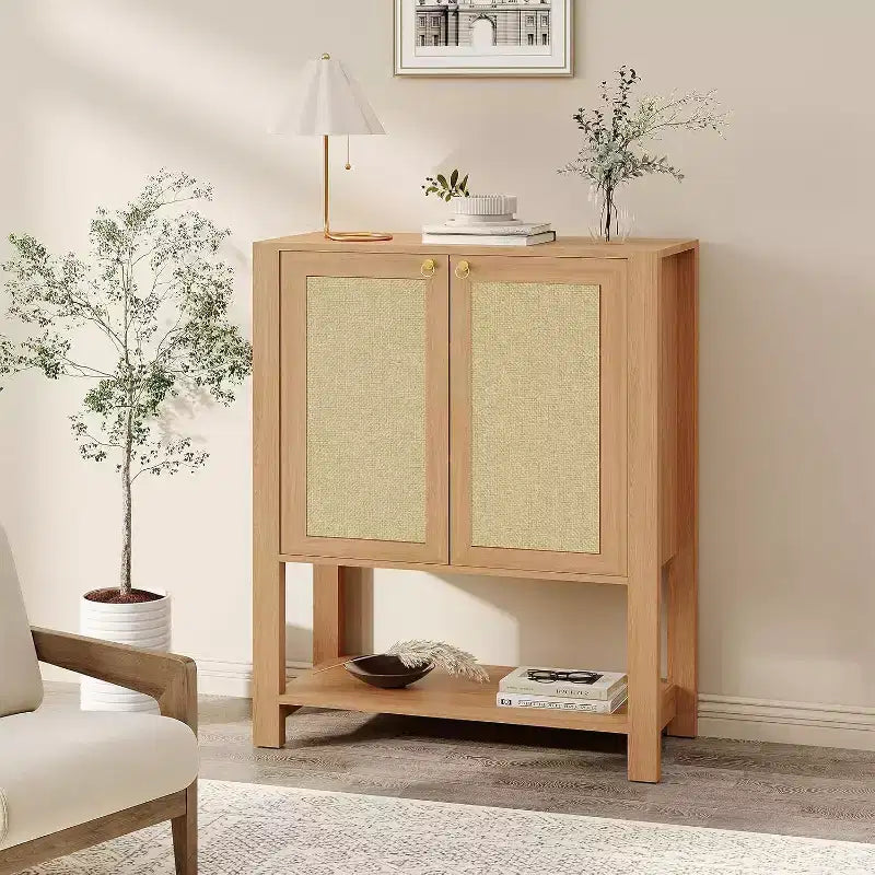 GustoWave Scarpiera a 5 livelli in Rattan Stile Fattoria per Ingresso e Corridoio