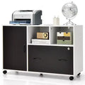 Costway Mobile File Cabinet Lockable Lateral Filing Shelves for Letter / Legal / A4 Size