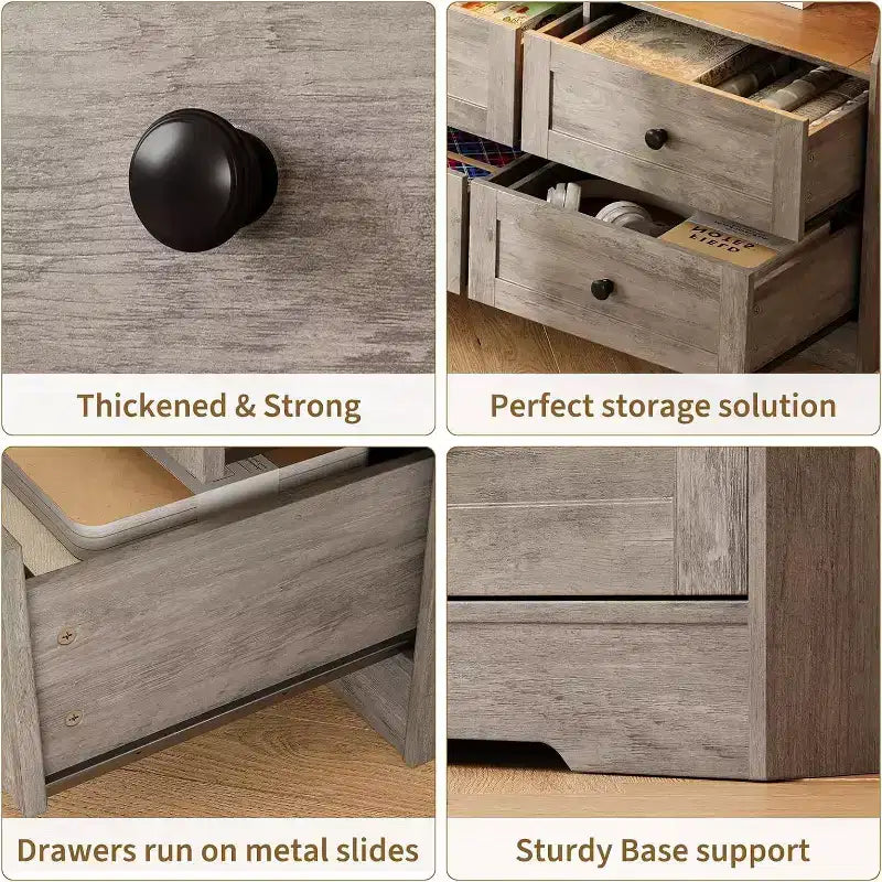 Comò stretto a 6 cassetti con ripiano aperto, cassettiera stretta salvaspazio per cameretta, appartamento, armadio, finitura organizer moderno, facile montaggio