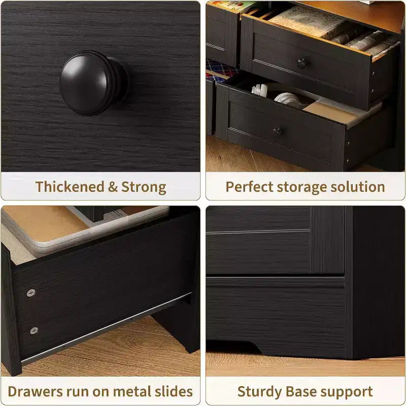 Comò stretto a 6 cassetti con ripiano aperto, cassettiera stretta salvaspazio per cameretta, appartamento, armadio, finitura organizer moderno, facile montaggio