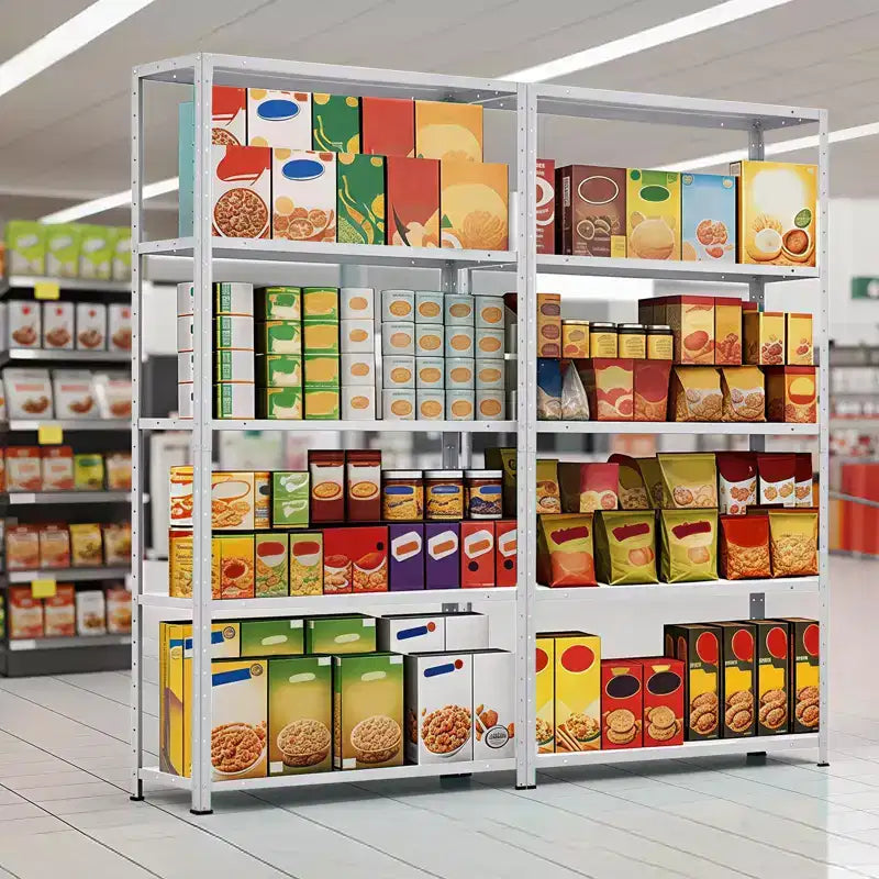 Scaffale a 5 ripiani, scaffali portaoggetti, libreria in metallo, scaffalatura da garage regolabile, scaffale per dispensa resistente, 172,72A x 88,9L x 30,48P cm