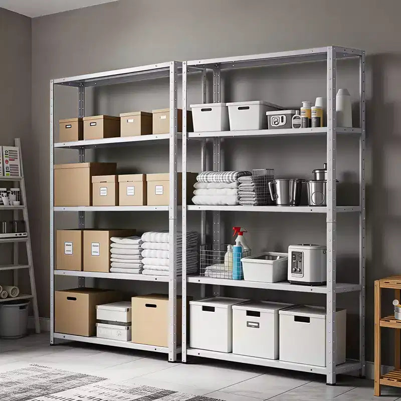 Scaffale a 5 ripiani, scaffali portaoggetti, libreria in metallo, scaffalatura da garage regolabile, scaffale per dispensa resistente, 172,72A x 88,9L x 30,48P cm