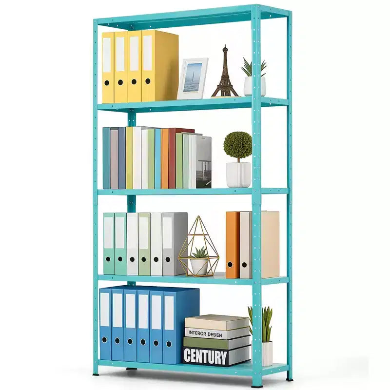 Scaffale a 5 ripiani, scaffali portaoggetti, libreria in metallo, scaffalatura da garage regolabile, scaffale per dispensa resistente, 172,72A x 88,9L x 30,48P cm