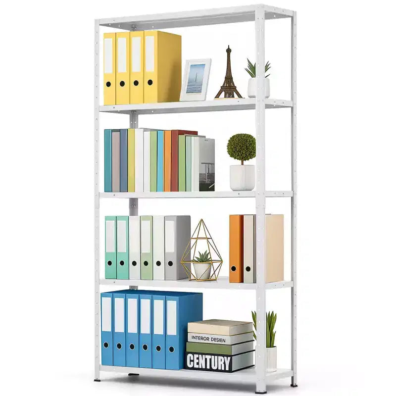 Scaffale a 5 ripiani, scaffali portaoggetti, libreria in metallo, scaffalatura da garage regolabile, scaffale per dispensa resistente, 172,72A x 88,9L x 30,48P cm