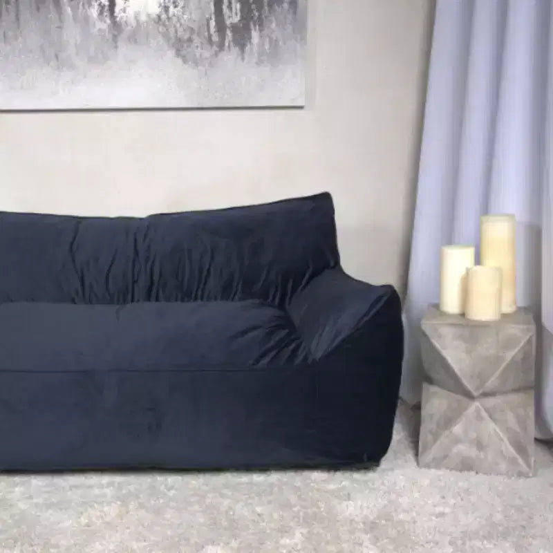 Poltrona Sacco Oversize Okak Chenille, Poltrona Pigra Grande con Braccioli, Comoda Poltrona Lounge per Soggiorno, Camera da Leto