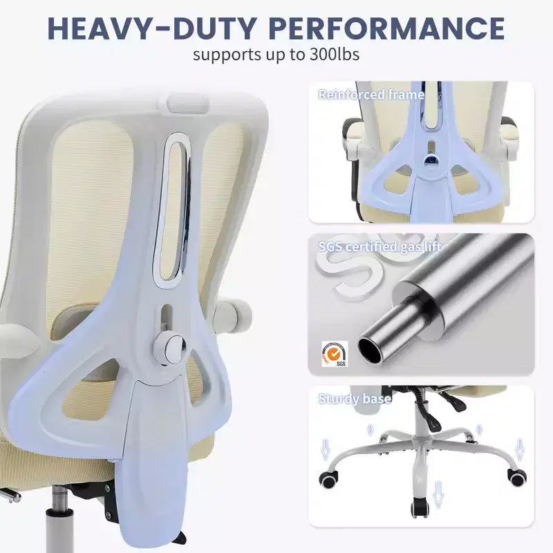 Sedia da Ufficio Ergonomica Acekool con Ruote, Sedia da Scrivania con Schienale Alto in Rete, Sedia Girevole Regolabile in Altezza per Lavoro o Gioco