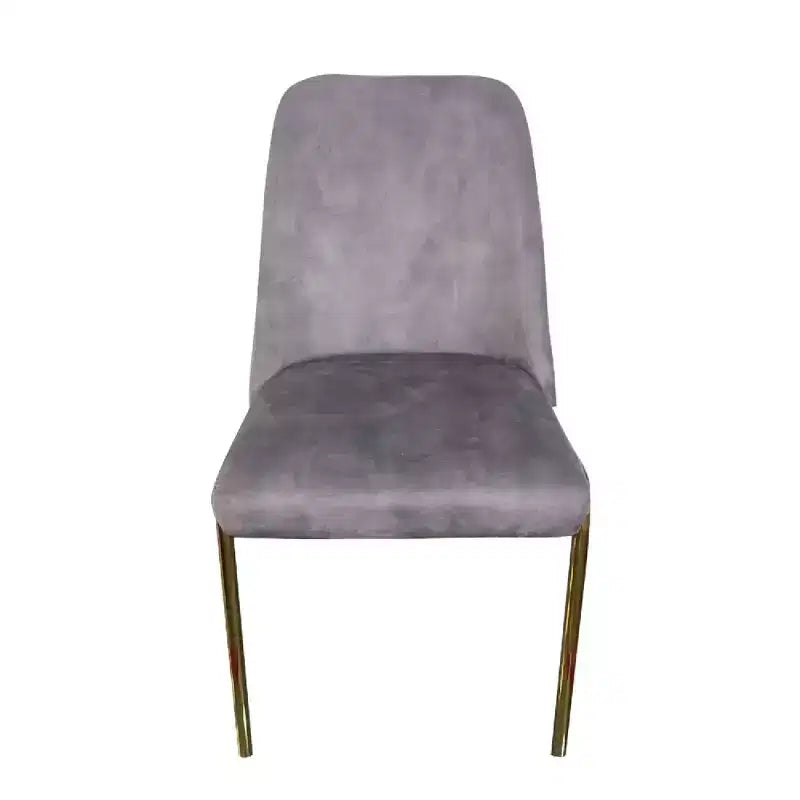 Sedia da pranzo LeisureMod Lumen, sedia da cucina moderna imbottita con gambe in acciaio color oro, sedia ergonomica per accento