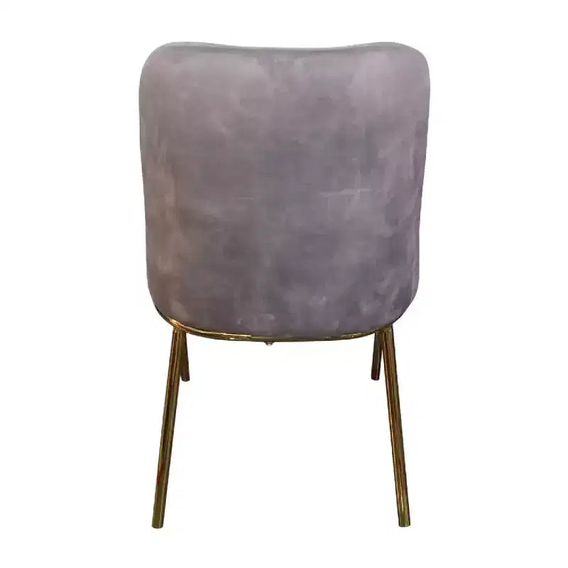 Sedia da pranzo LeisureMod Lumen, sedia da cucina moderna imbottita con gambe in acciaio color oro, sedia ergonomica per accento