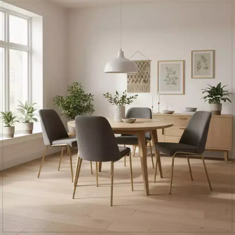 Sedia da pranzo LeisureMod Lumen, sedia da cucina moderna imbottita con gambe in acciaio color oro, sedia ergonomica per accento