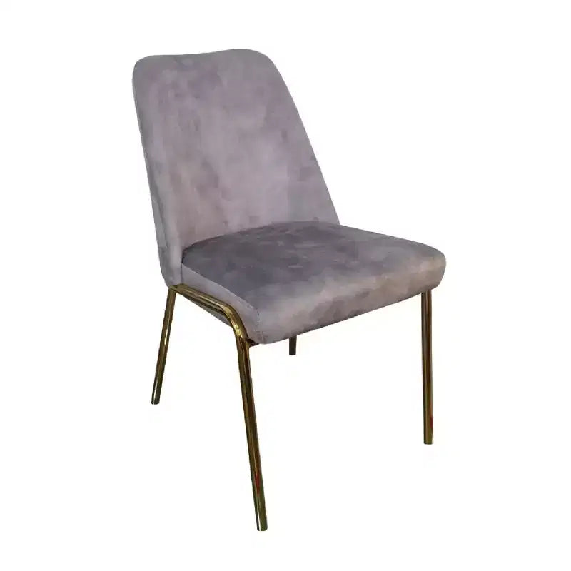 Sedia da pranzo LeisureMod Lumen, sedia da cucina moderna imbottita con gambe in acciaio color oro, sedia ergonomica per accento