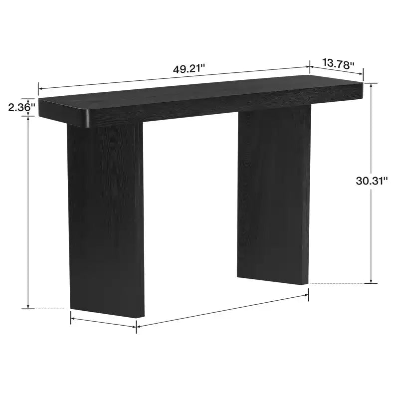 Bekrvio 50 Tavolo Consolle Stretto, Tavolino da Ingresso e Divano Sottile con Piano in Vero Legno, Consolle Moderna Robusta e Spessa per Corridoio