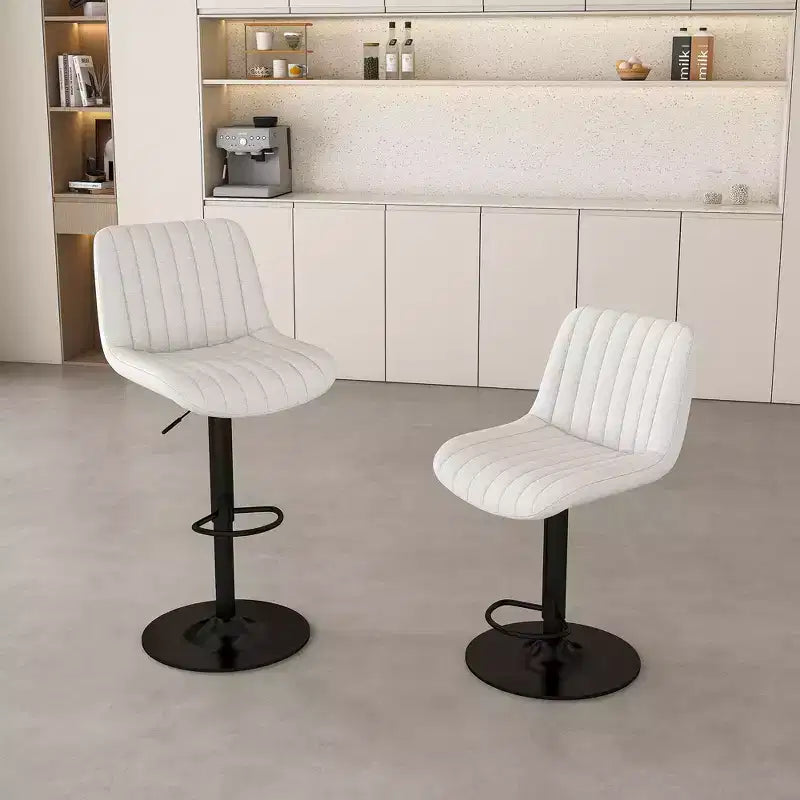 TUYOHW Set di 2 Sgabelli da Bar Moderni Girevoli ad Altezza Regolabile, Sedia da Bar con Poggiapiedi, Schienale Ergonomico per Isola Cucina, Casa, Bar