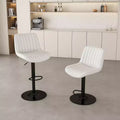 TUYOHW Set di 2 Sgabelli da Bar Moderni Girevoli ad Altezza Regolabile, Sedia da Bar con Poggiapiedi, Schienale Ergonomico per Isola Cucina, Casa, Bar