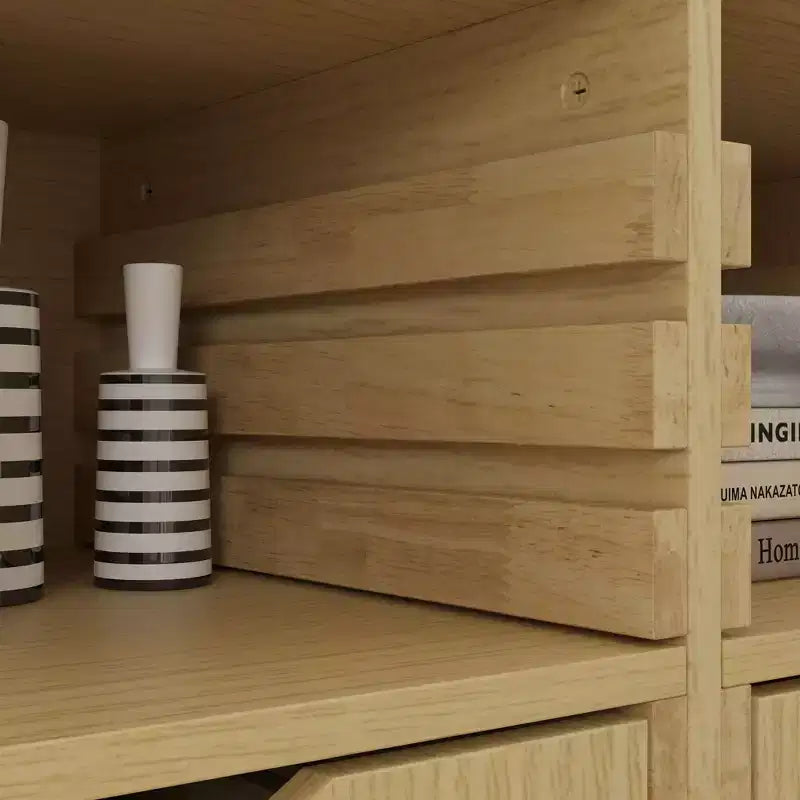 Famapy Armadio Modulare Armadio Camera da Letto Organizzatore Regolabile a 6 Cassetti Unità Scaffale Personalizzabile Doghe in Legno Massello