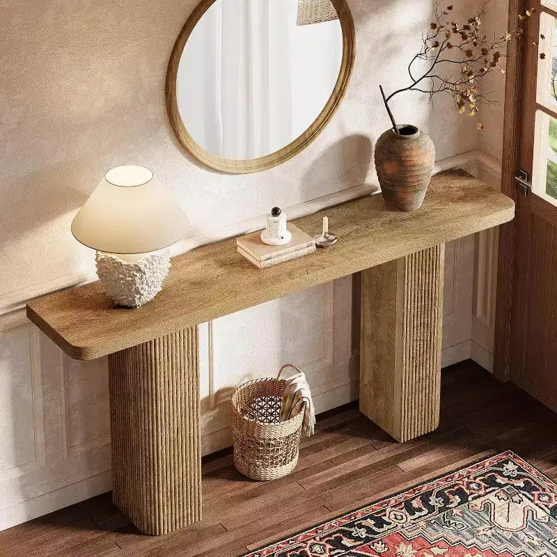 Lantine Tavolo Consolle da 63 Pollici, Tavolo da Divano in Stile Rustico per Dietro al Divano, Tavolo da Ingresso in Legno per Soggiorno, Corridoio, Atrio, Ingresso