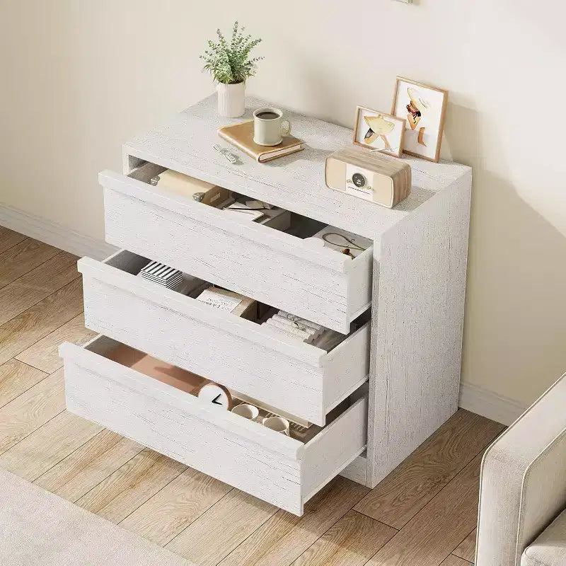 Comò a 3 cassetti per camera da letto, comodino in rovere naturale con 3 cassetti con ampio spazio di archiviazione, piccolo comodino moderno per soggiorno, asilo nido