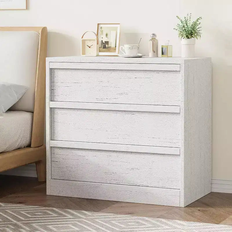 Comò a 3 cassetti per camera da letto, comodino in rovere naturale con 3 cassetti con ampio spazio di archiviazione, piccolo comodino moderno per soggiorno, asilo nido