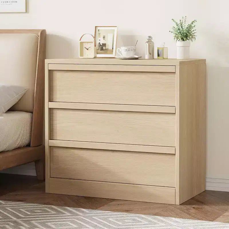 Comò a 3 cassetti per camera da letto, comodino in rovere naturale con 3 cassetti con ampio spazio di archiviazione, piccolo comodino moderno per soggiorno, asilo nido