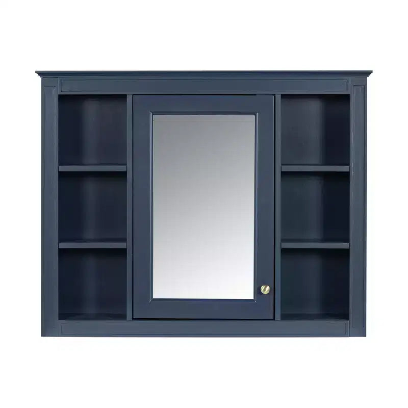 FAMYYT 35 pollici L x 27,5 pollici A Armadietto da bagno rettangolare a superficie con specchio in MDF, cerniera ammortizzata