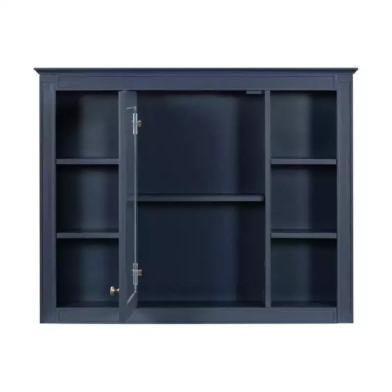 FAMYYT 35 pollici L x 27,5 pollici A Armadietto da bagno rettangolare a superficie con specchio in MDF, cerniera ammortizzata