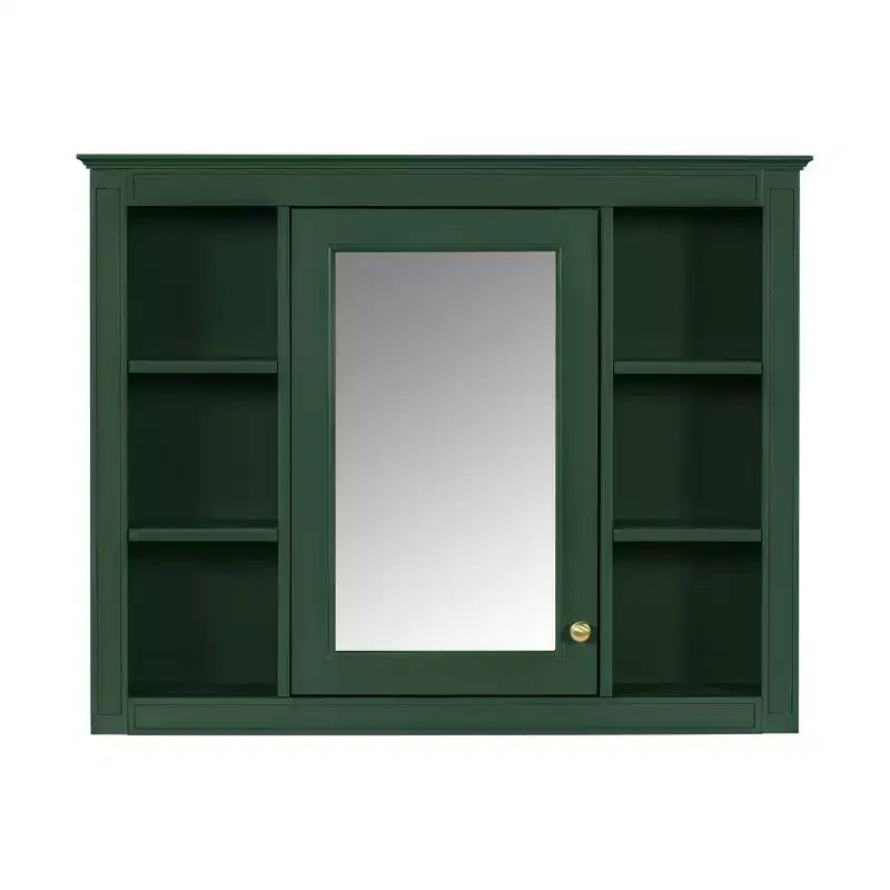 FAMYYT 35 pollici L x 27,5 pollici A Armadietto da bagno rettangolare a superficie con specchio in MDF, cerniera ammortizzata
