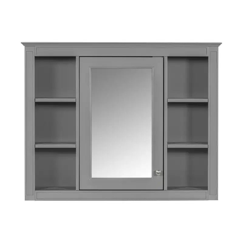 FAMYYT 35 pollici L x 27,5 pollici A Armadietto da bagno rettangolare a superficie con specchio in MDF, cerniera ammortizzata