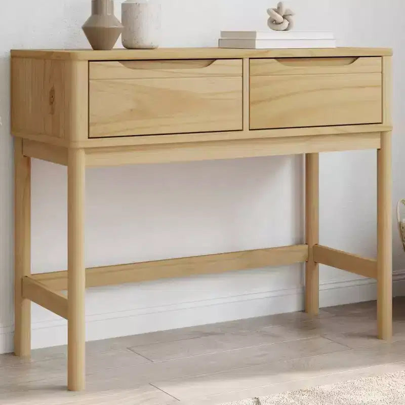 vidaXL Tavolo Consolle Contenitore Soggiorno Ingresso Mobile Legno Massello Pino