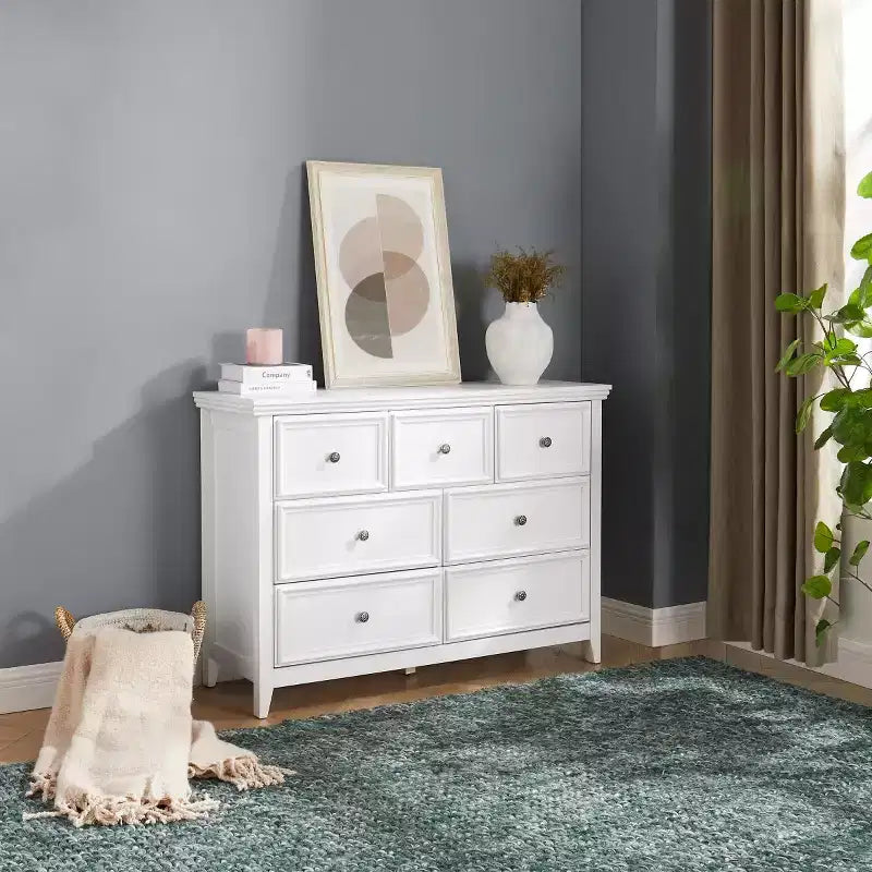 Cassettiera moderna a 7 cassetti, Organizer per armadio per camera da letto, soggiorno o ingresso - Panipeachy