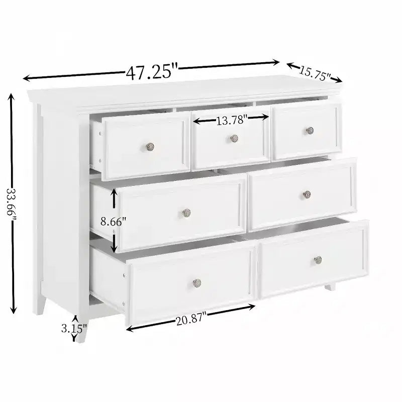 Cassettiera moderna a 7 cassetti, Organizer per armadio per camera da letto, soggiorno o ingresso - Panipeachy