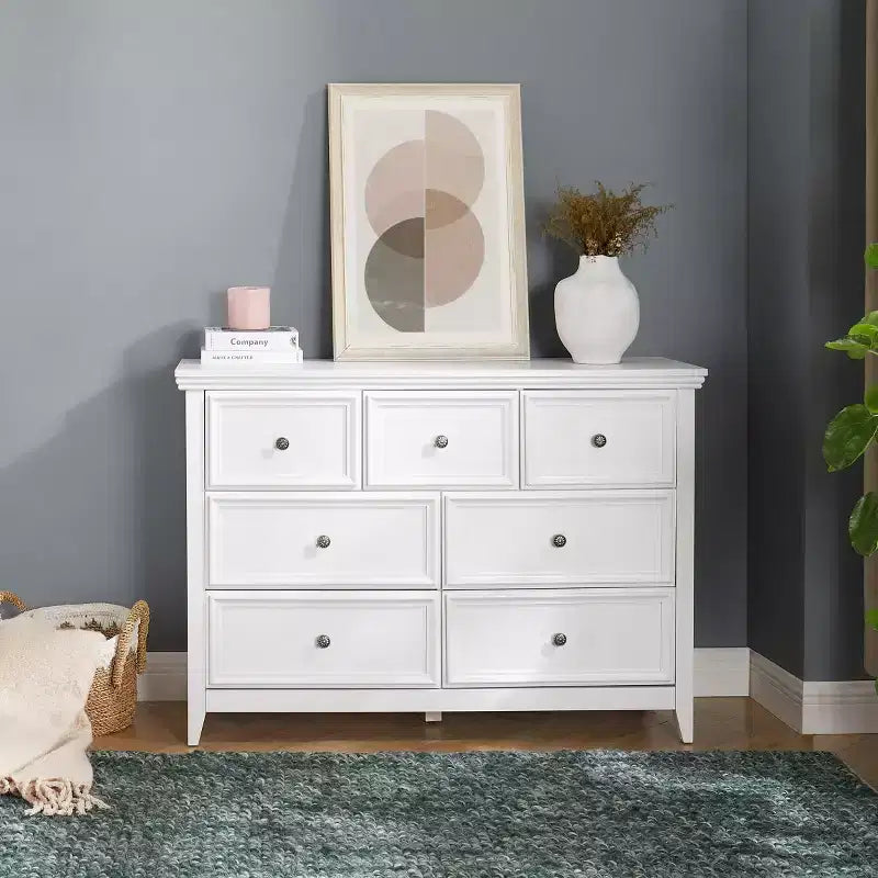 Cassettiera moderna a 7 cassetti, Organizer per armadio per camera da letto, soggiorno o ingresso - Panipeachy