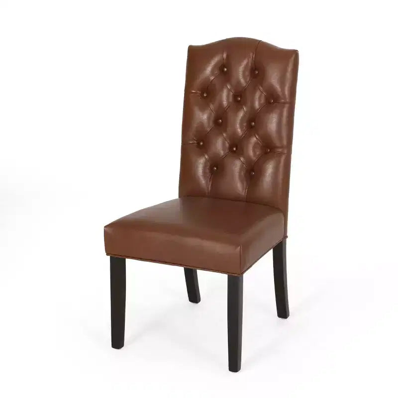 MAYEERTY Set di 2 sedie da pranzo trapuntate Harriet KD, Dettaglio trapuntato a bottoni, Design smontabile, Sala da pranzo