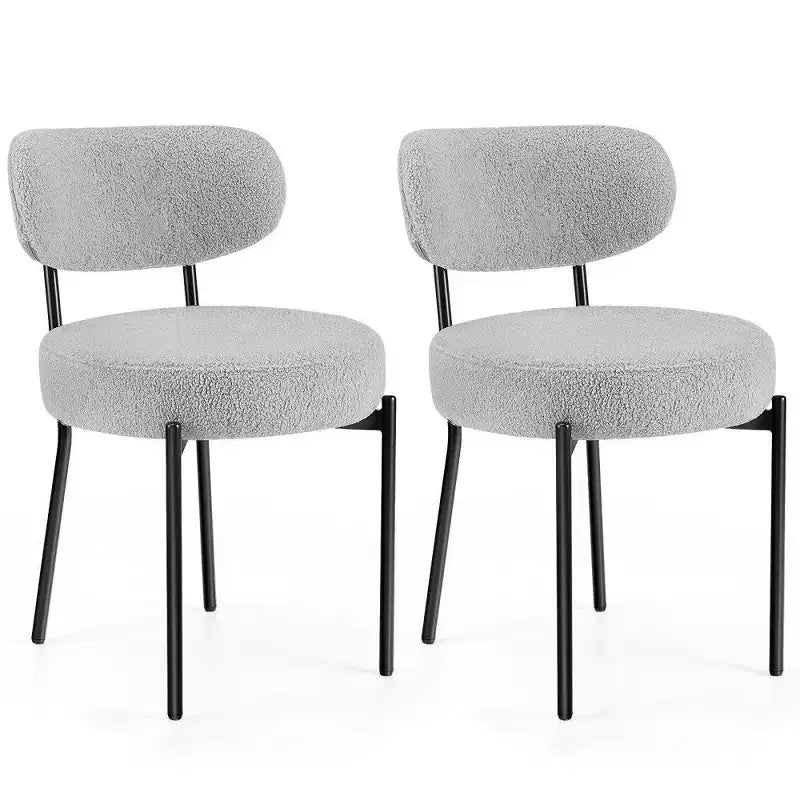 TUYOHW Set di 2 Sedie da Pranzo Moderne con Seduta Imbottita Spessa 10 cm, Sedie da Cucina Senza Braccioli con Schienale e Struttura in Acciaio per Sala da Pranzo, Cucina