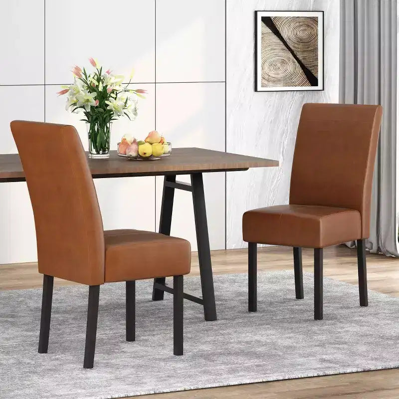 MAYEERTY Set di 2 Sedie da Pranzo Pertica KD, Design Smontabile con Telaio Solido, Sala da Pranzo